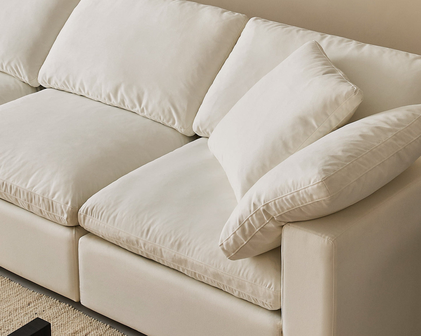 Convertible 6-Seater Modular Sofa Bed With Ottoman