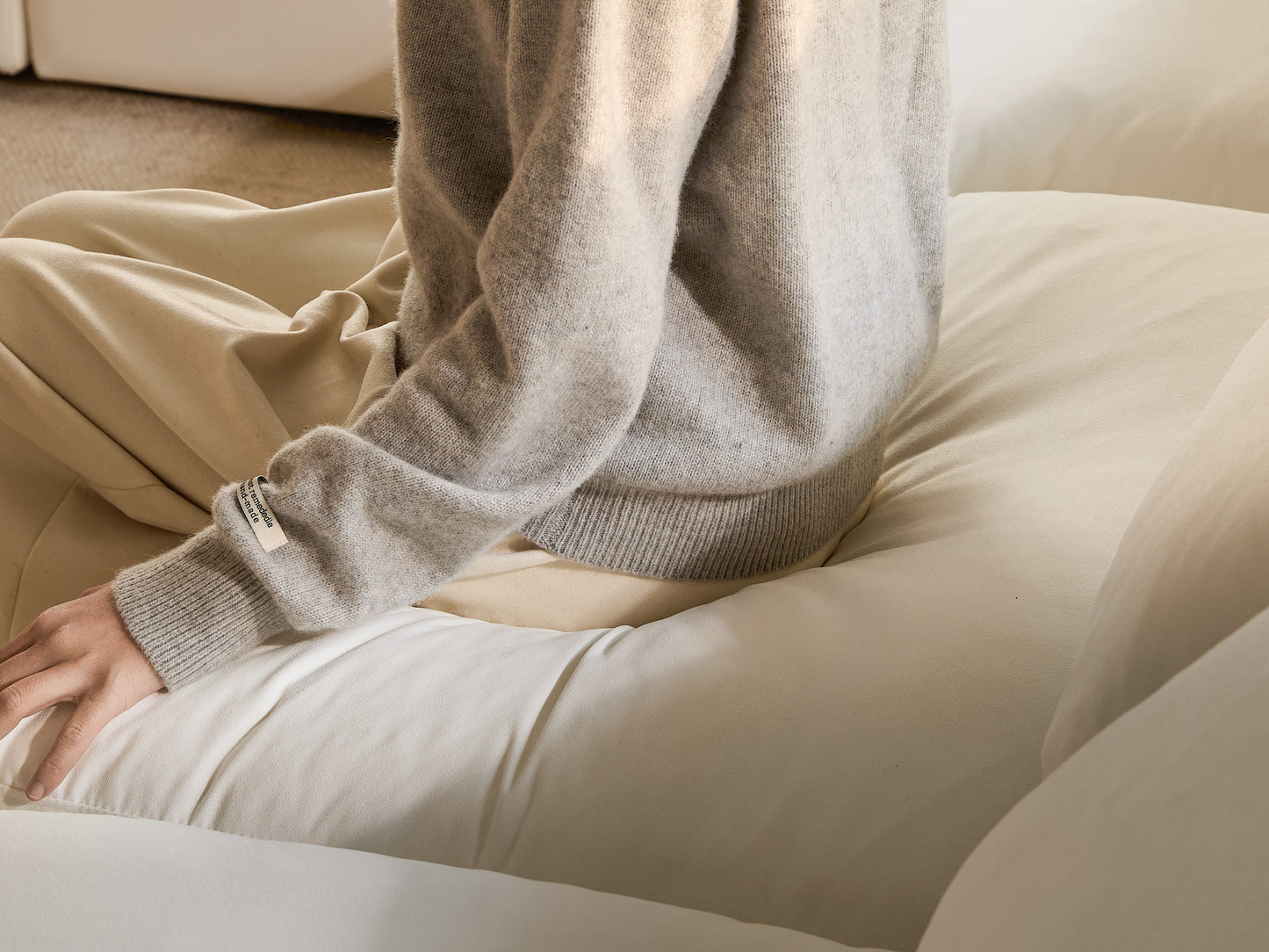 Rifezza Modern Cloud Soft Linen Love Seat- Double