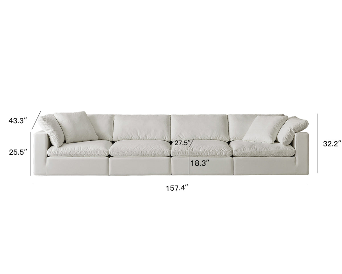 Modern Module Combination Of Cloud Sofa, 4-Person Seat -2 Combinations