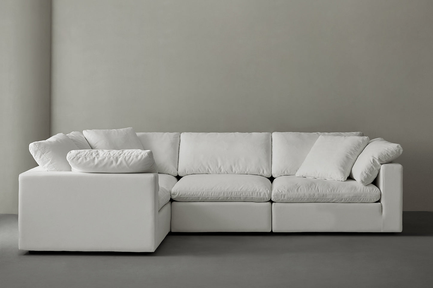 Cloud Sofa With Three Seats And Corner Chairs For 3 Assembly - L Type