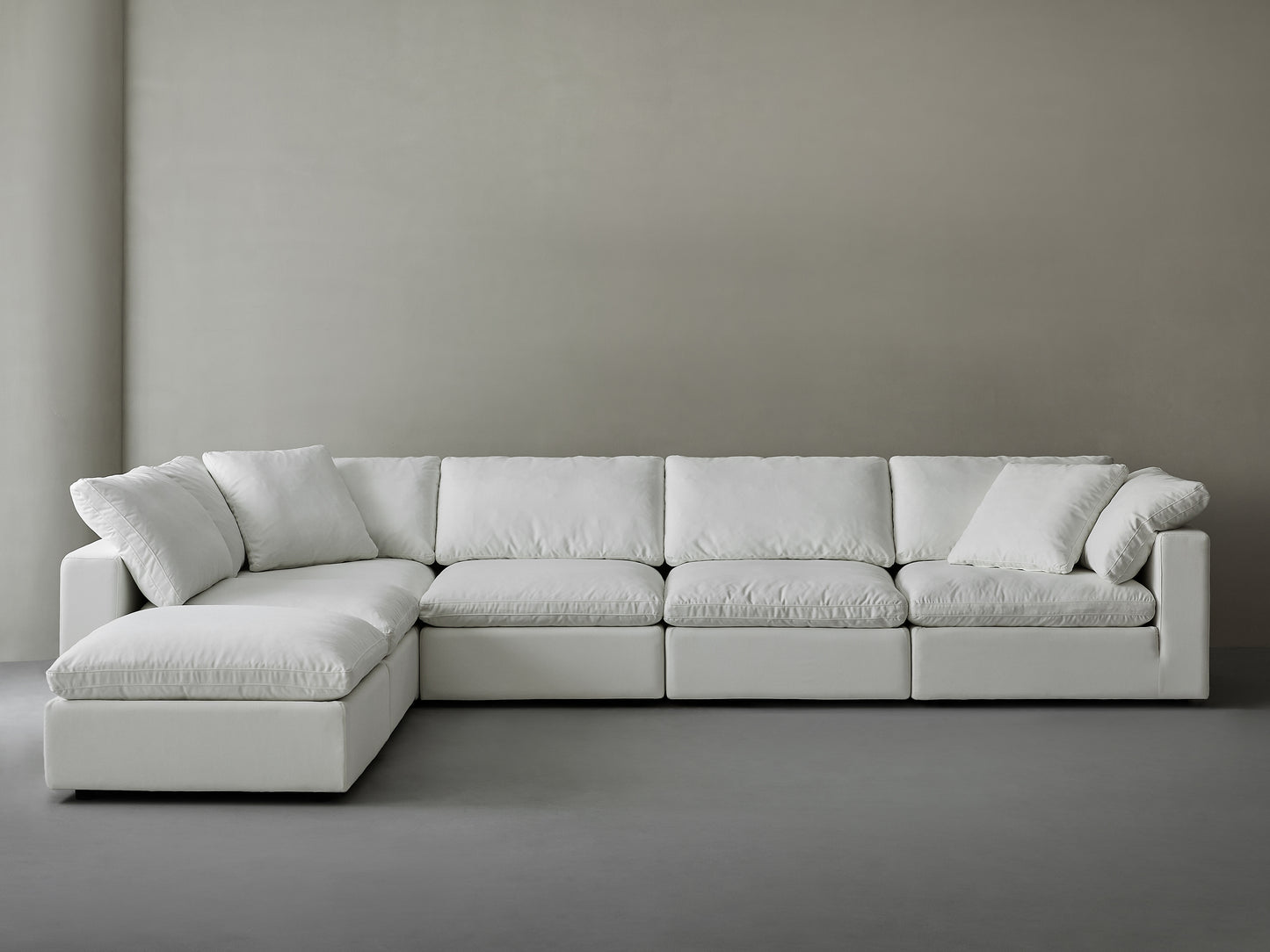 Convertible 6-Seater Modular Sofa Bed With Ottoman