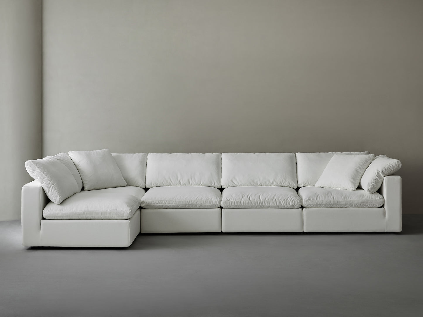 Modern modular combination cloud sofa, L-shaped 4-person seat