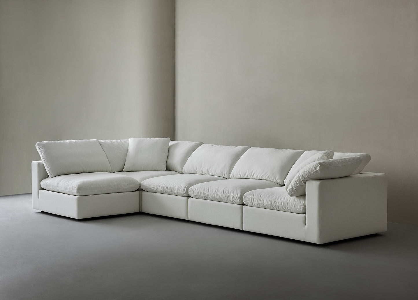 Modern modular combination cloud sofa, L-shaped 4-person seat