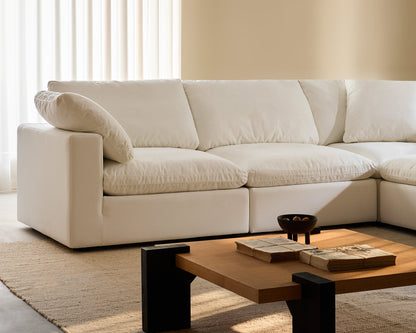 Modular Cloud Sofa: Modern 8-Seat L-Shaped Sectional with Free-Form Configurations