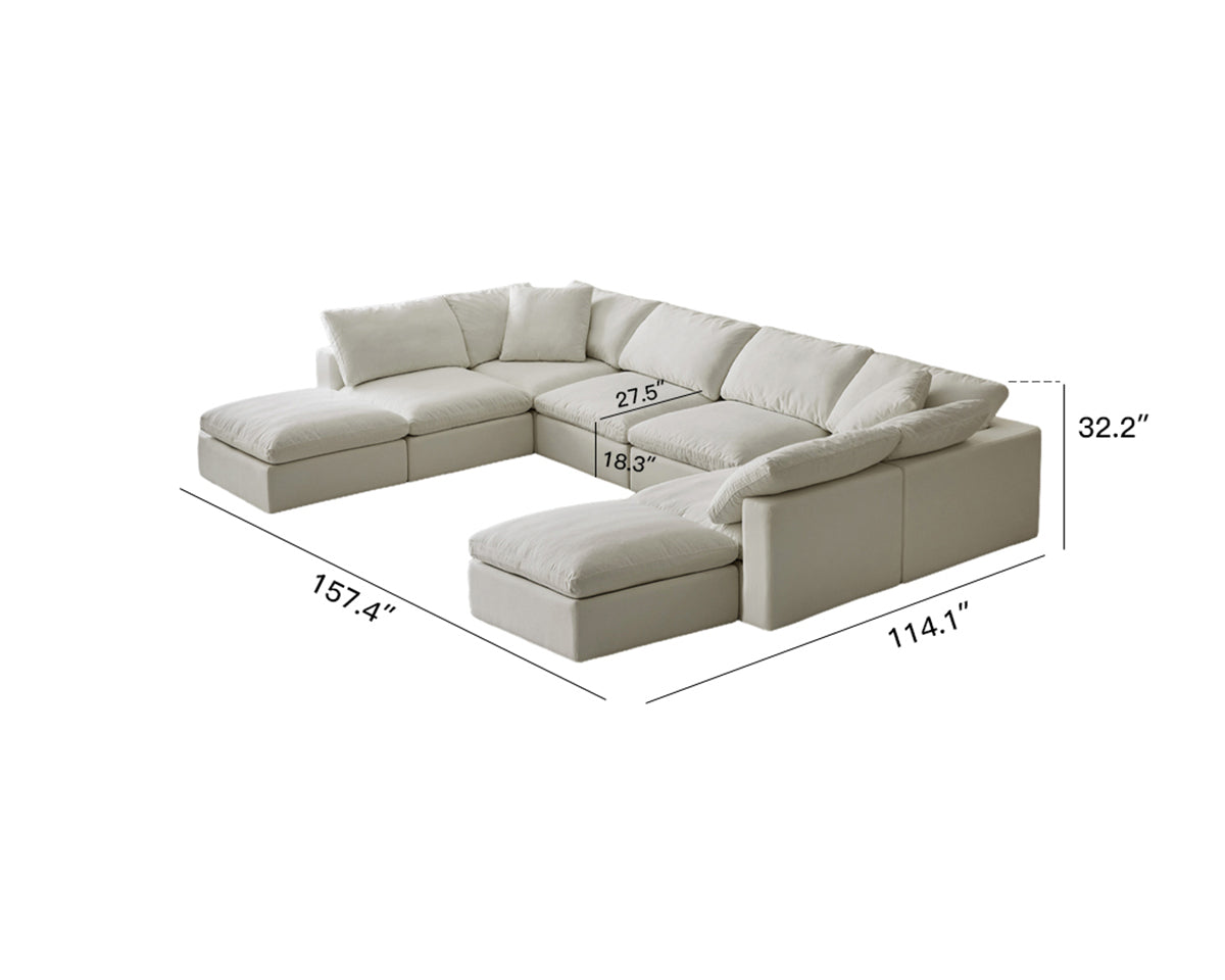 Modular Cloud Sofa With Sleeper Sofa Bed Function