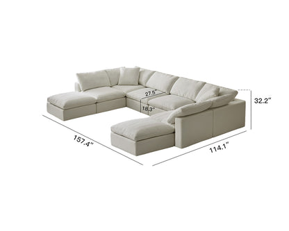 Modular Cloud Sofa With Sleeper Sofa Bed Function