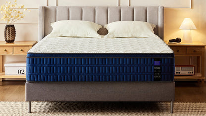 14" Hybrid Mattress, Medium-Firm Gel Memory Foam & Pocket Coils, Cooling Pillow Top, Edge Support, CertiPUR-US, Mattress in a Box