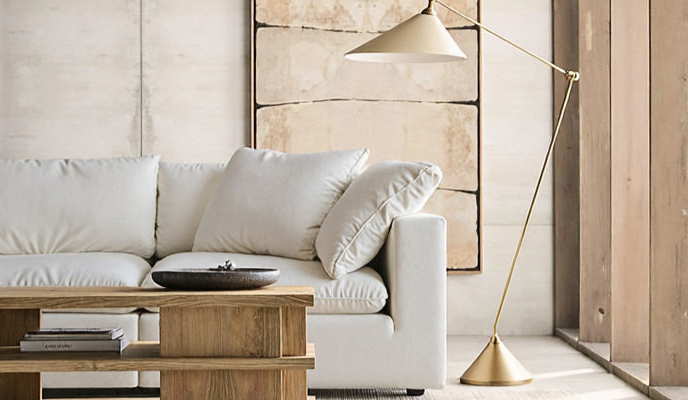 Rifezza Modern Cloud Soft Linen Love Seat- Double