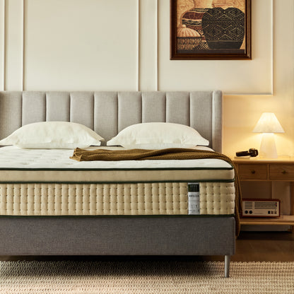Rifezza Hybrid Mattress: Cooler Sleep & Total-Edge Support. 14” Medium-Firm with Gel Memory Foam, Pocket Coils & Plush Pillow Top. OEKO-TEX® & CertiPUR-US® Certified, Delivered in a Box.