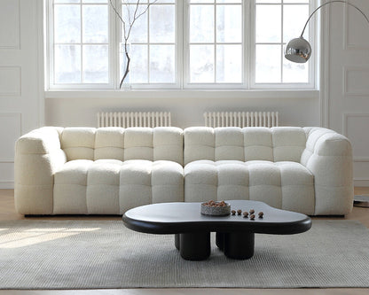 Aeris Candy-Shaped Upholstered Boucle Couch