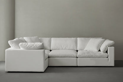 Cloud Sofa With Three Seats And Corner Chairs For 3 Assembly - L Type