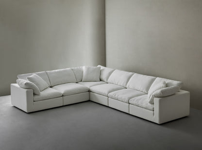 Modular Cloud Sofa: Modern 8-Seat L-Shaped Sectional with Free-Form Configurations