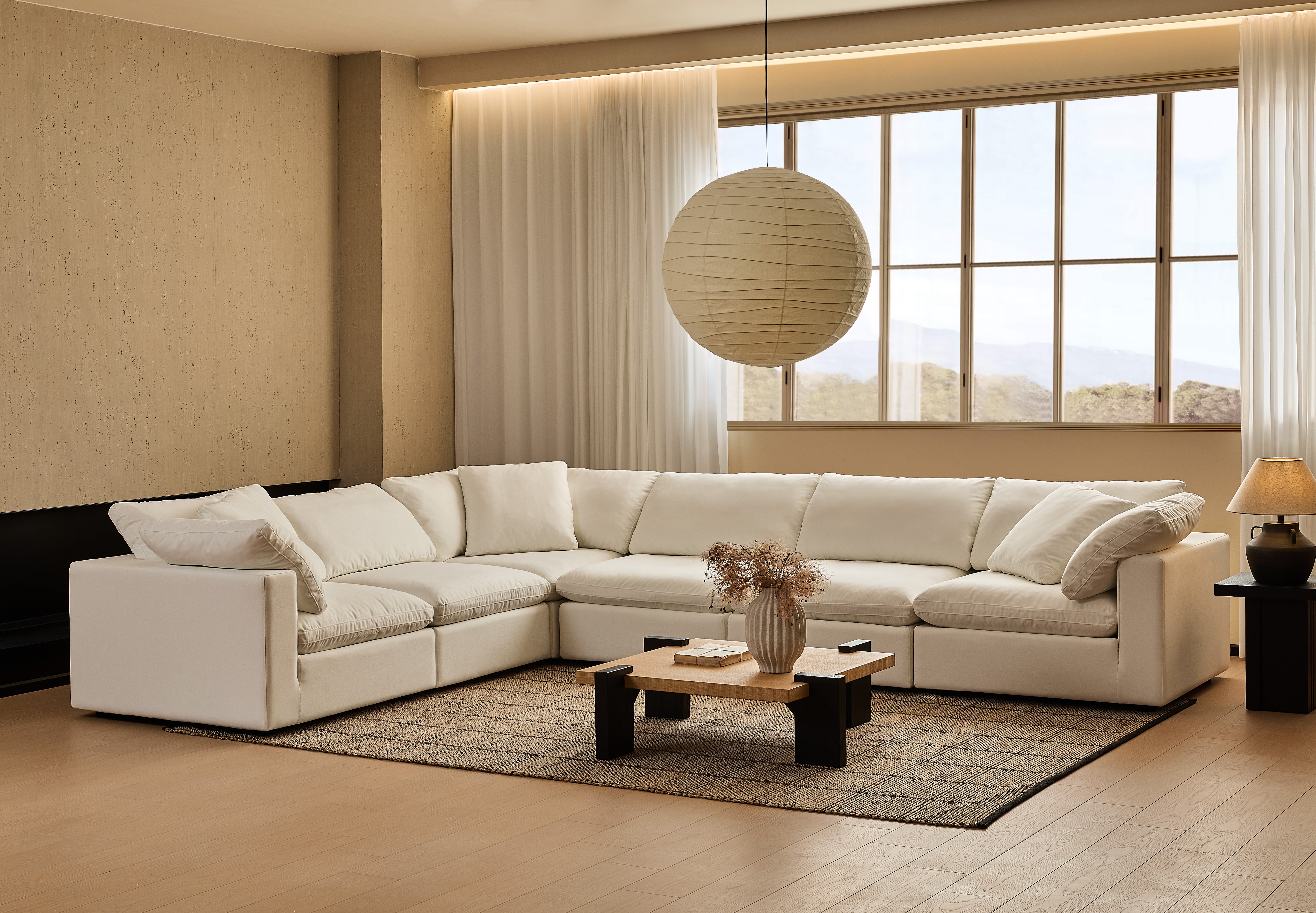 Second image of Modular Cloud Sofa: Modern 8-Seat L-Shaped Sectional with Free-Form Configurations