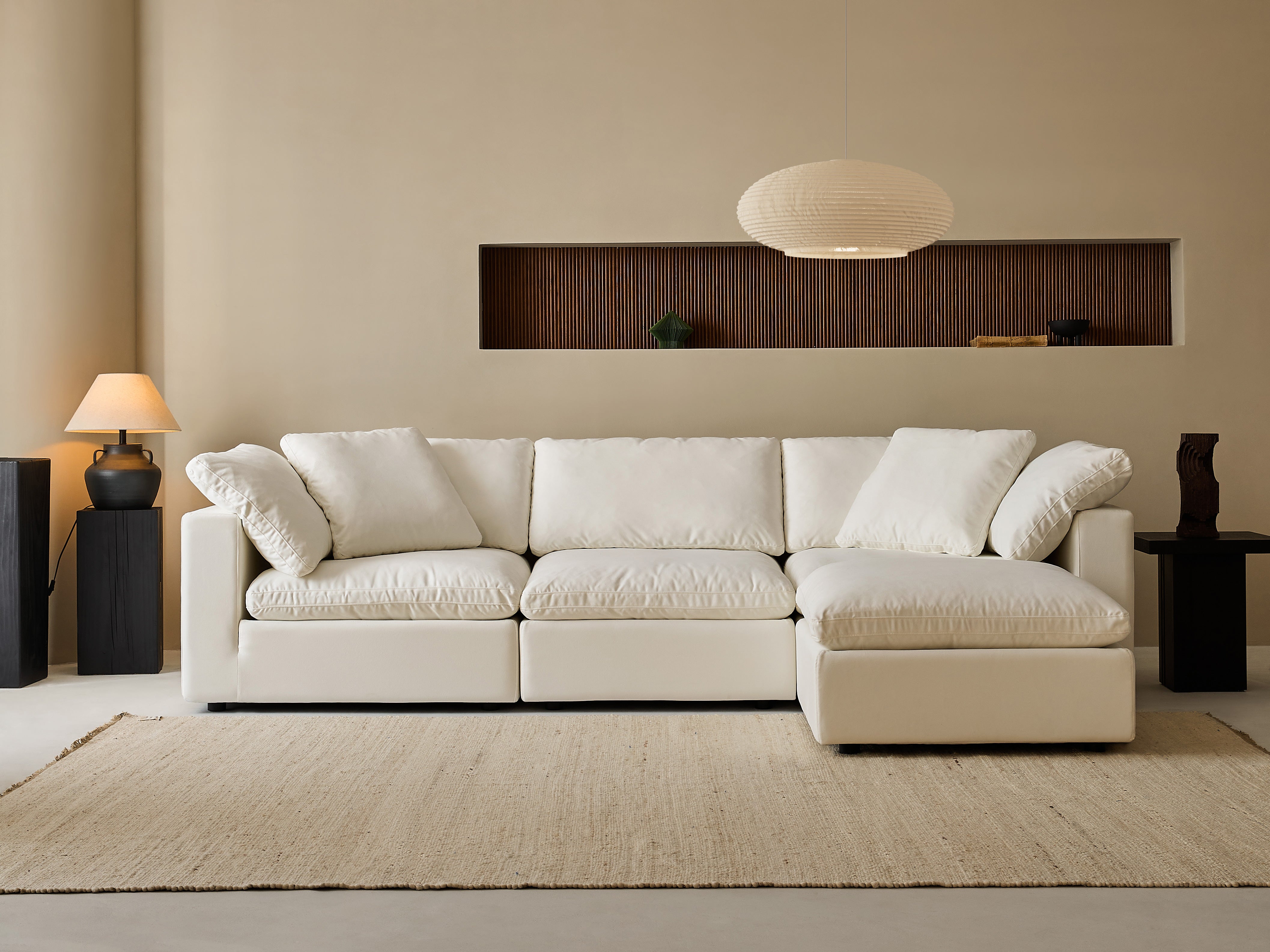 Second image of Modern Modular Design With Straight 3 Person Seating With Ottoman