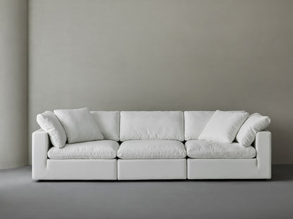 Cloud Sofa Modern Style Super Soft Seating Experience Straight 3 Person Seat