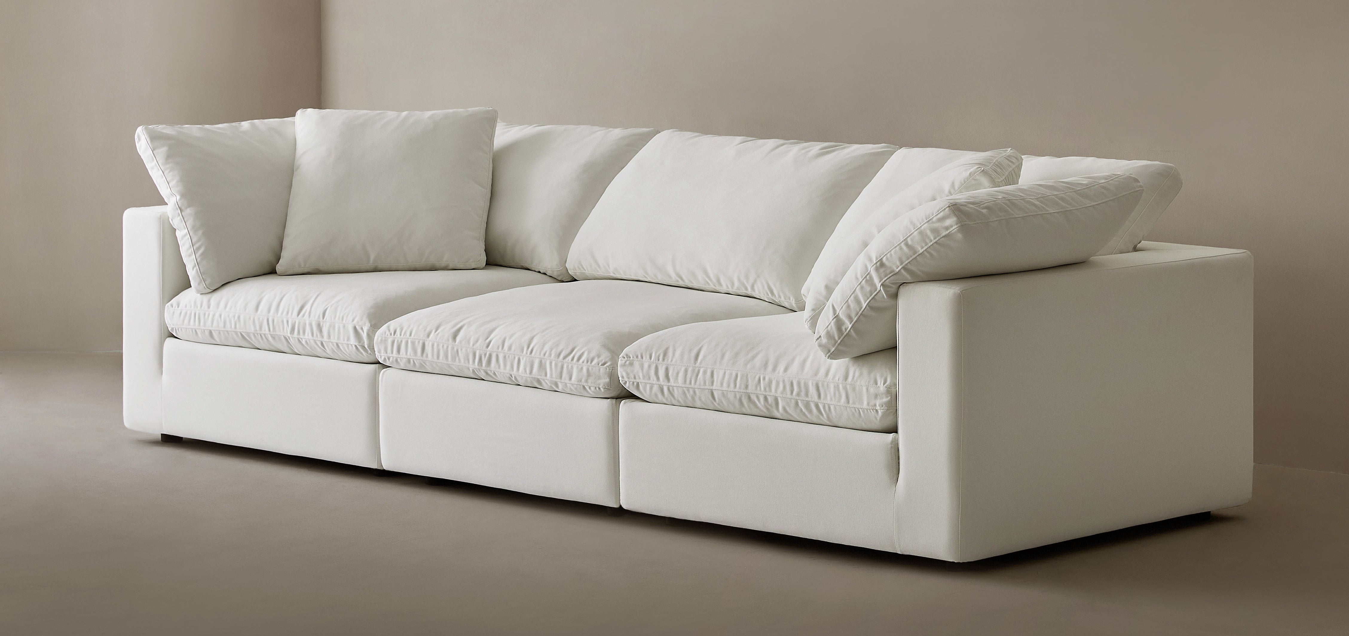 Cloud Sofa Modern Style Super Soft Seating Experience Straight 3 Person Seat