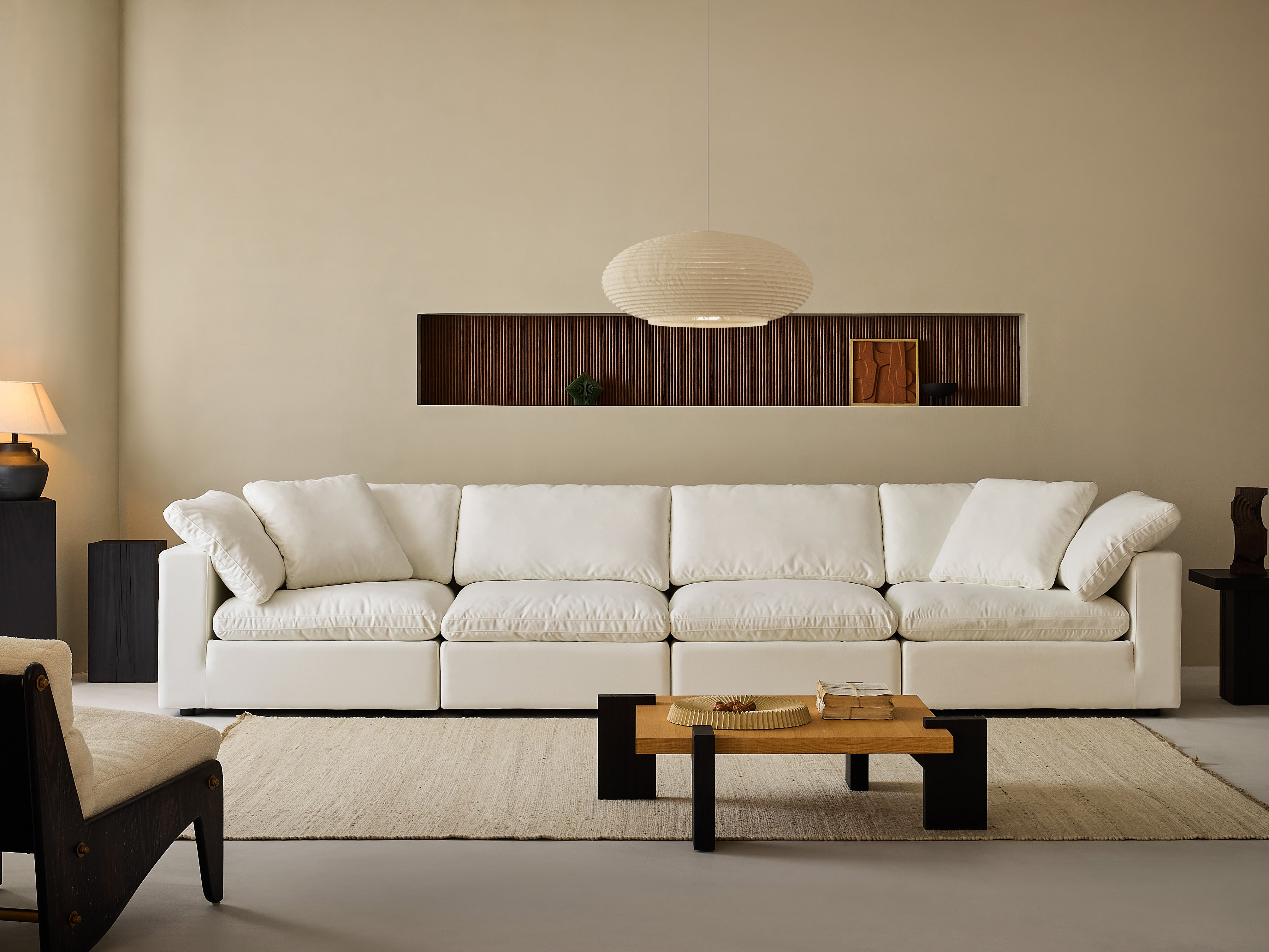 Modern Module Combination Of Cloud Sofa, 4-Person Seat -2 Combinations