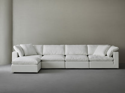 Cloud sofa | Modern Modular Design With Straight 4 Person Seating With Ottoman