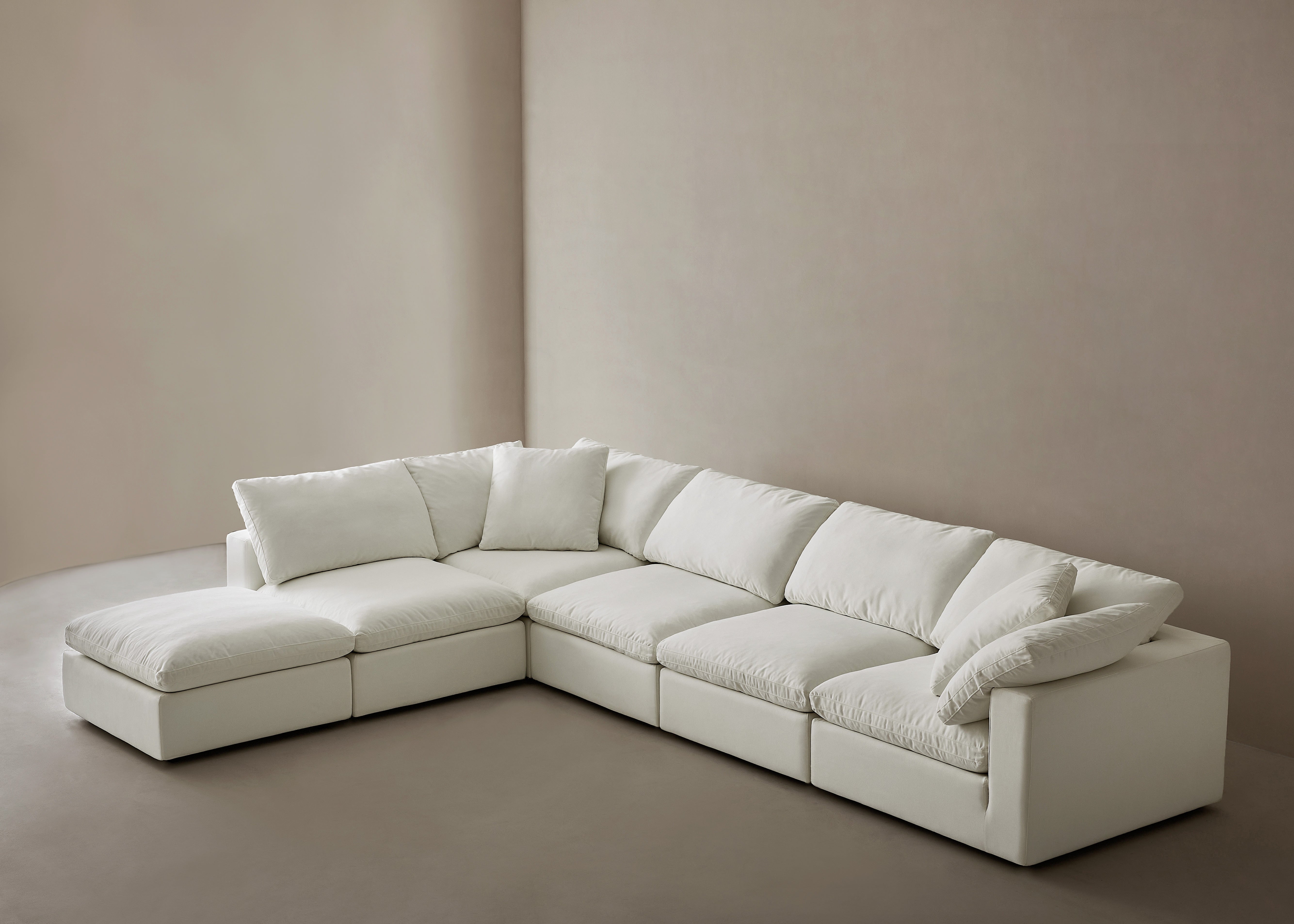 Convertible 6-Seater Modular Sofa Bed  With Ottoman