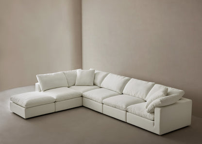 Convertible 6-Seater Modular Sofa Bed  With Ottoman