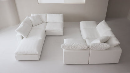 Cloud Sofa Modern Style Super Soft Seating Experience Straight 3 Person Seat