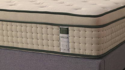 Rifezza Hybrid Mattress: Cooler Sleep & Total-Edge Support. 14” Medium-Firm with Gel Memory Foam, Pocket Coils & Plush Pillow Top. OEKO-TEX® & CertiPUR-US® Certified, Delivered in a Box.